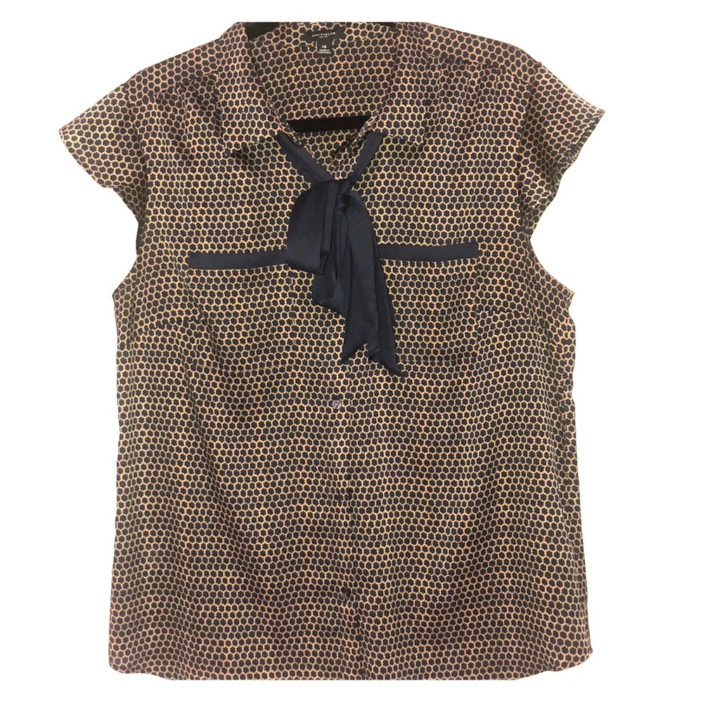 Ann Taylor neck tie blouse